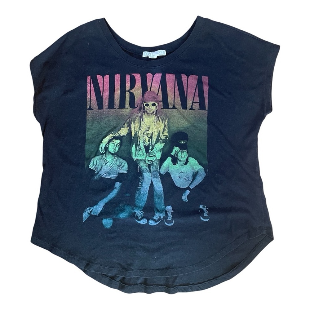 Forever 21 Nirvana Band Tee, Size M, Black - Picture 5 of 7